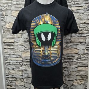 Loony Tunes Warner Bros. Black and Green Short Sleeve Tee with Dynamic Design